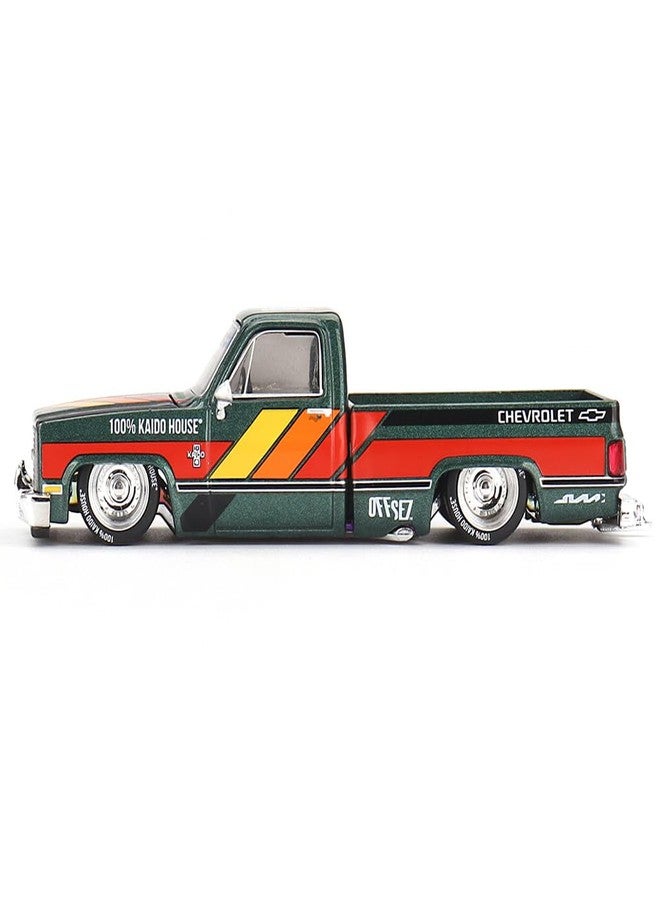 MINI GT Pickup Truck Kaido Works V3 Dark Green Metallic with Graphics (Designed by Jun Imai) Kaido House Special 1/64 Diecast Model Car KHMG226 - Image 4